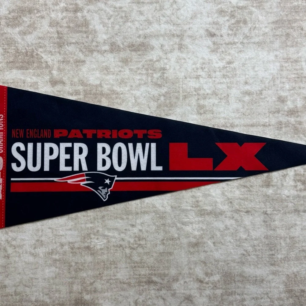 New‎ England Patriots Super Bowl LX AFC Champions 12x30 Felt Pennant